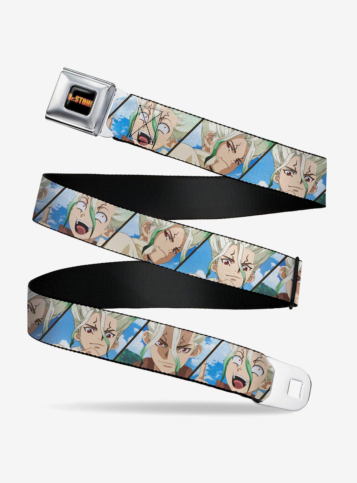 Cinturón Dr. Stone de Senku Ishigami con hebilla de bloques