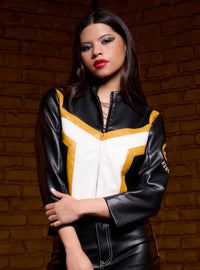Chaqueta corta color block de Hawkgirl para niñas