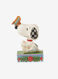 Figura Snoopy con mariposa en la nariz - Peanuts