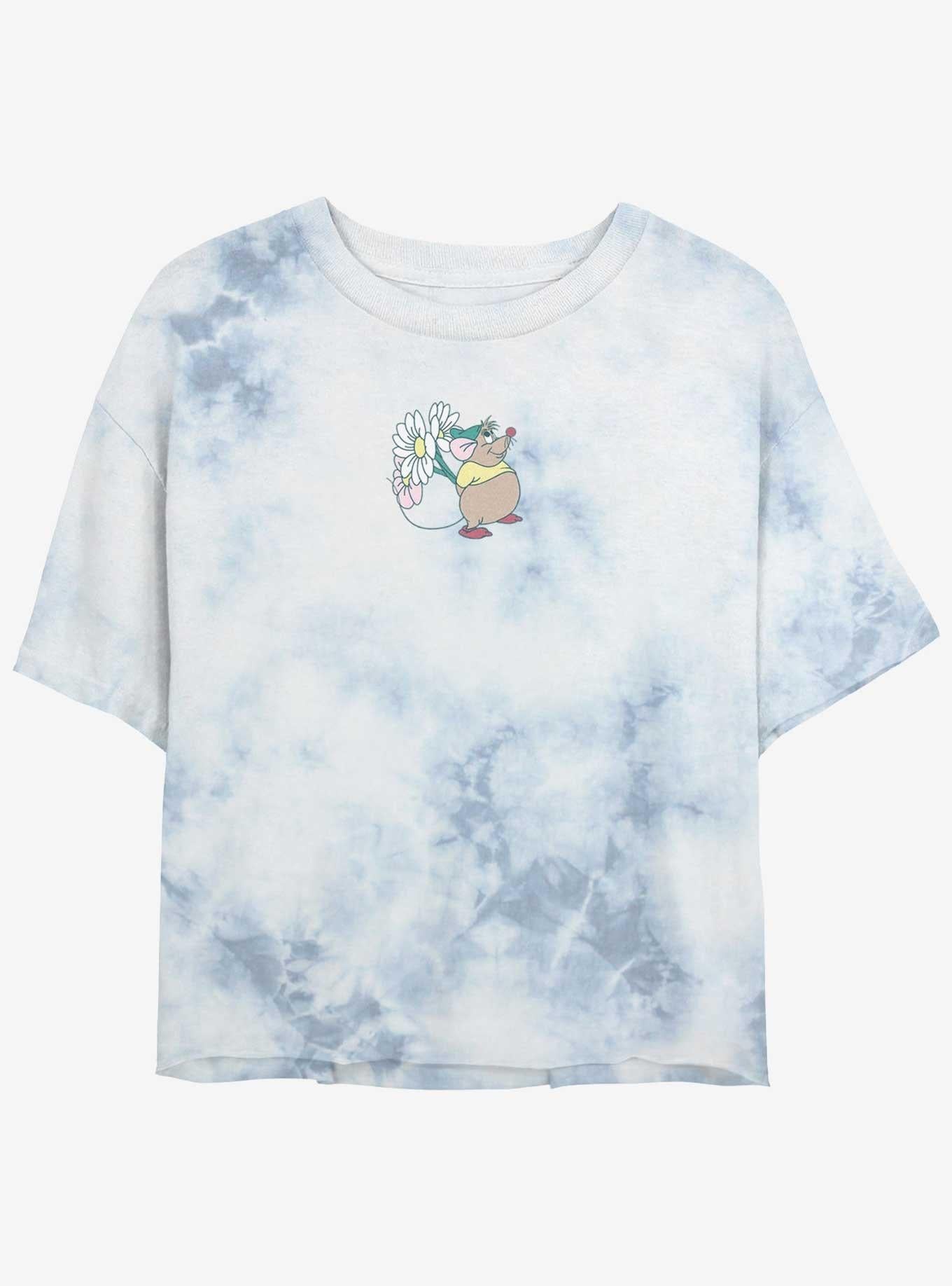 Polera corta de Cinderella y Gus con flores tie-dye