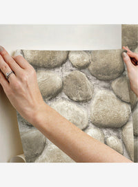 Papel mural autoadhesivo Yellowstone Root Rocks Beige