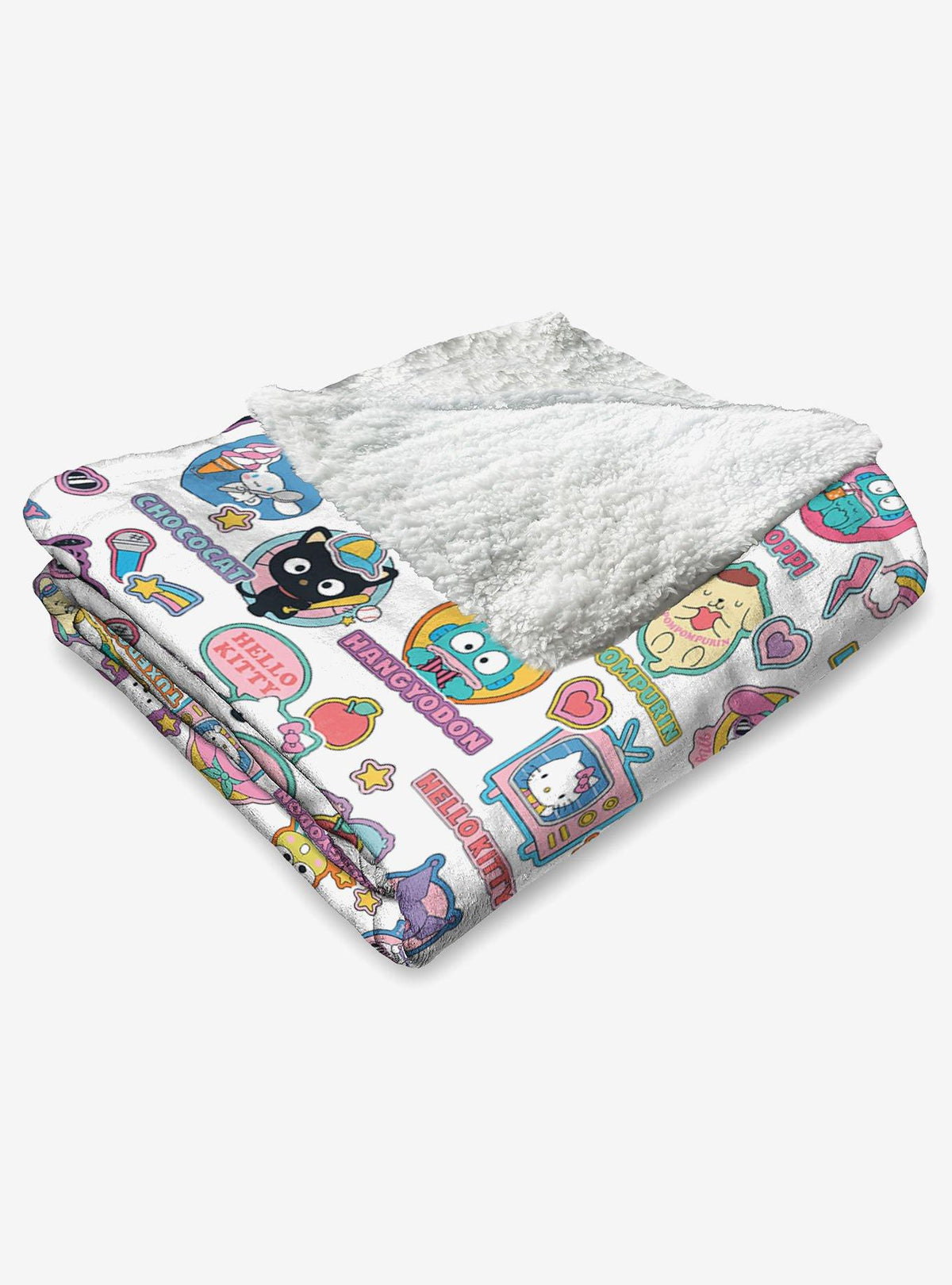 Manta Sherpa de tacto sedoso Hello Kitty y amigos