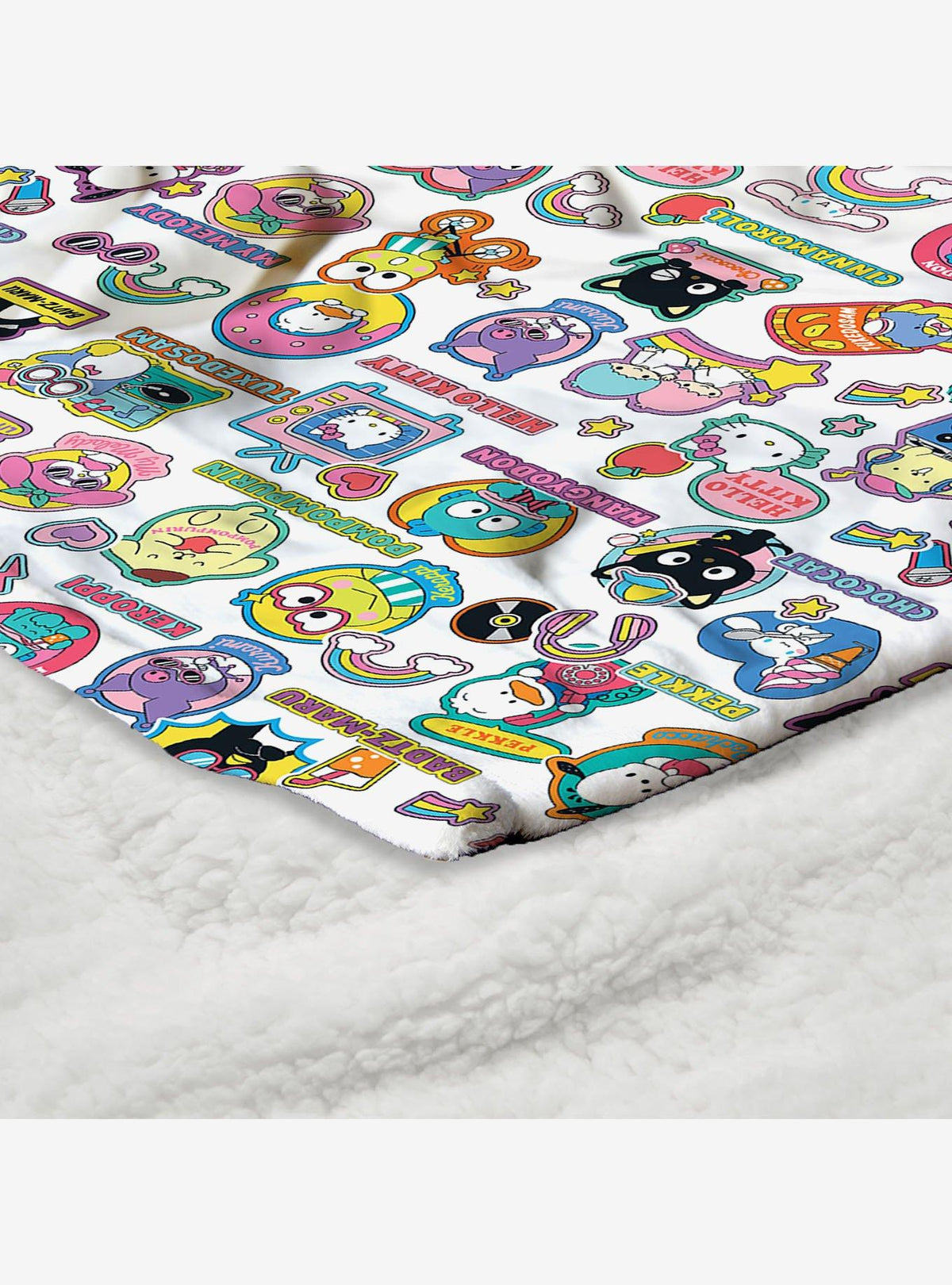 Manta Sherpa de tacto sedoso Hello Kitty y amigos