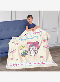 Manta Sherpa de tacto sedoso My Melody: Dulces de Primavera