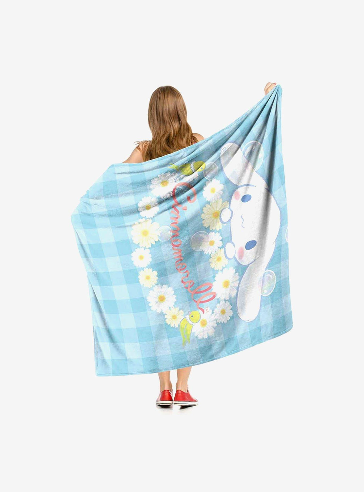 Manta Cinnamoroll Daisy Blues de tacto sedoso