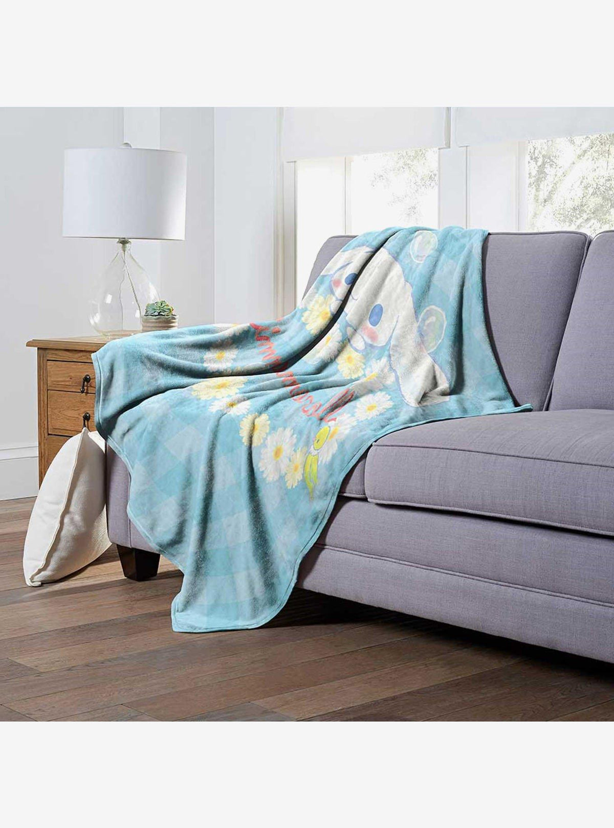 Manta Cinnamoroll Daisy Blues de tacto sedoso
