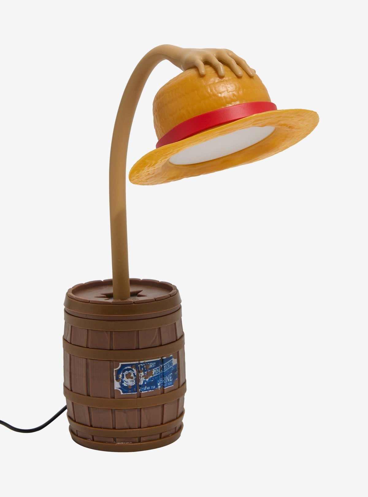 Lámpara articulada de One Piece con sombrero de Luffy