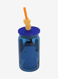 Vaso de vidrio Disney Stitch con bombilla y dije de piña
