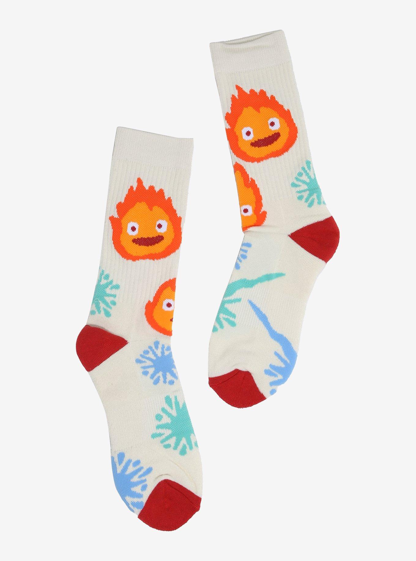 Calcetines Howl's Moving Castle con estampado de Calcifer