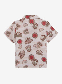 Camisa infantil Jurassic Park con estampado de insignias