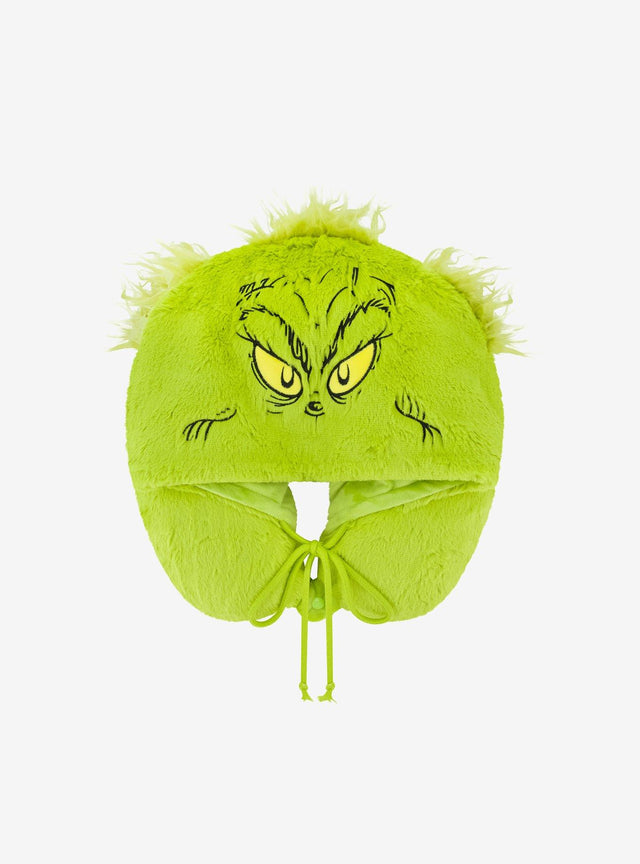 Almohada de viaje con capucha del Grinch