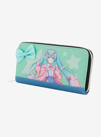 Billetera Hatsune Miku Star con cierre envolvente