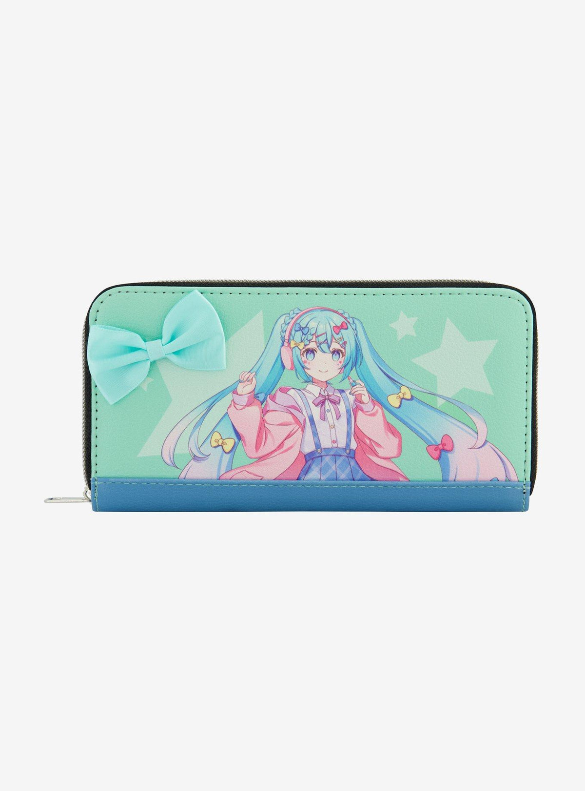Billetera Hatsune Miku Star con cierre envolvente