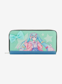 Billetera Hatsune Miku Star con cierre envolvente