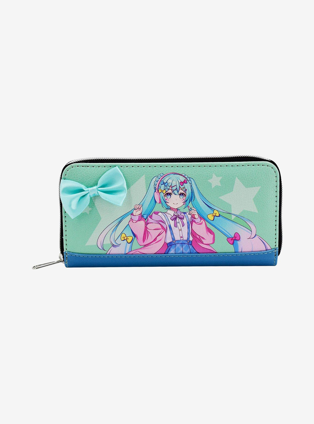 Billetera Hatsune Miku Star con cierre envolvente