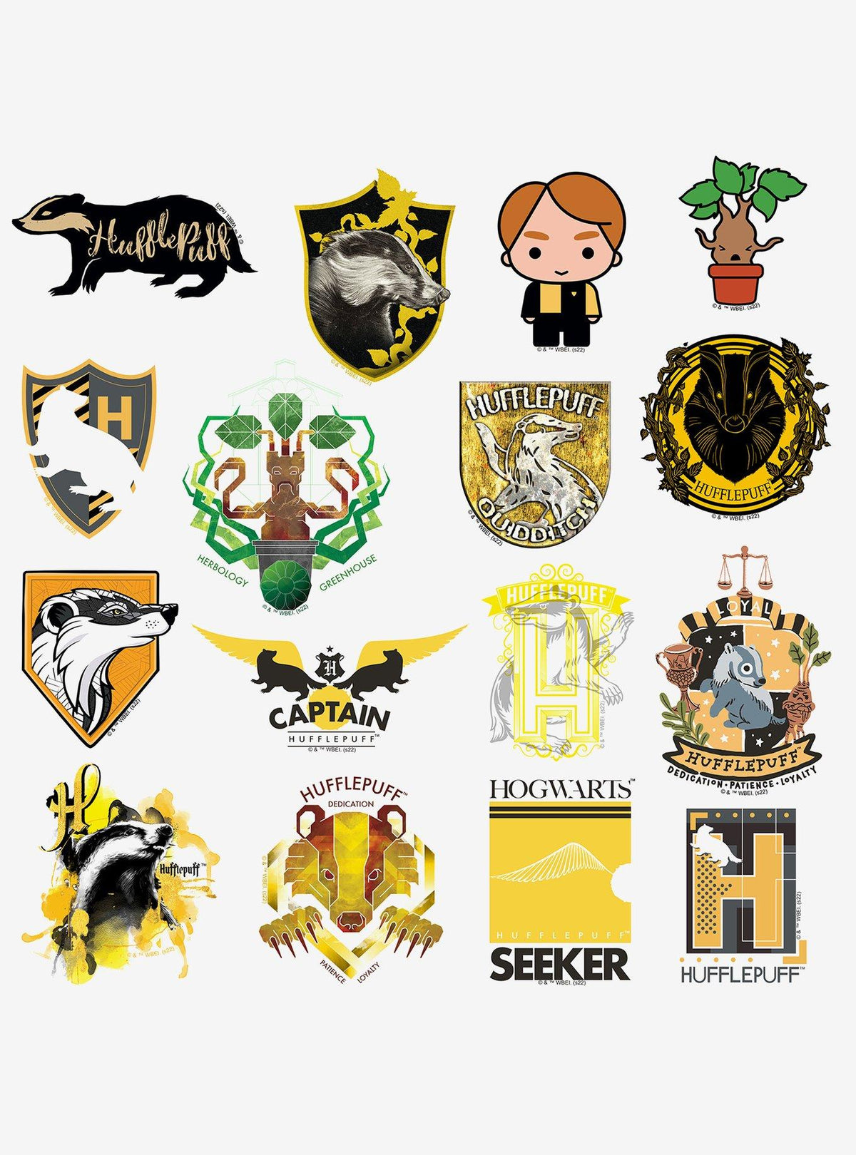 Pack de stickers Hufflepuff - Harry Potter · Space Store