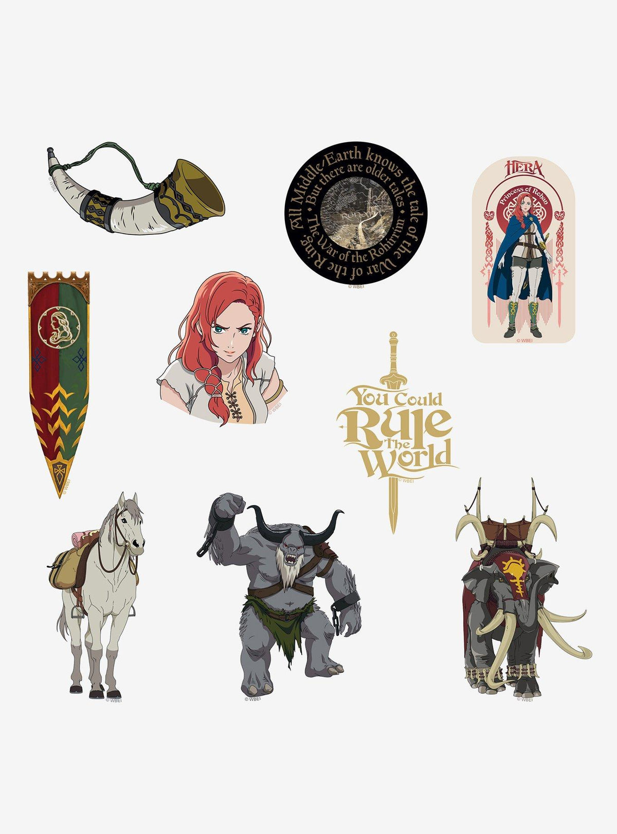 Pack de stickers El Señor de los Anillos: La guerra de los Rohirrim