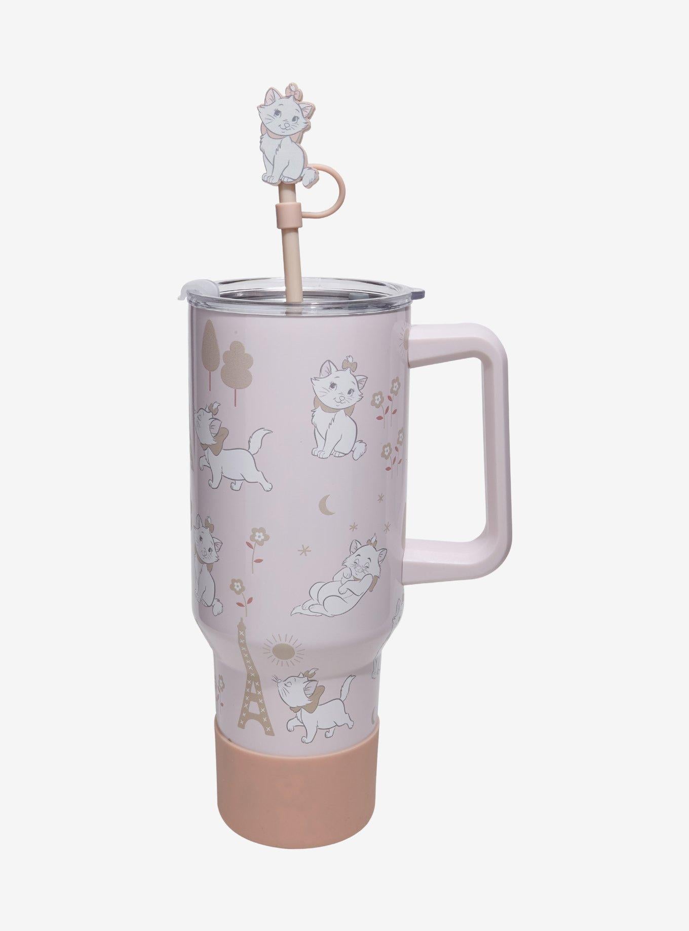 Vaso de acero con asa y bombilla de Marie