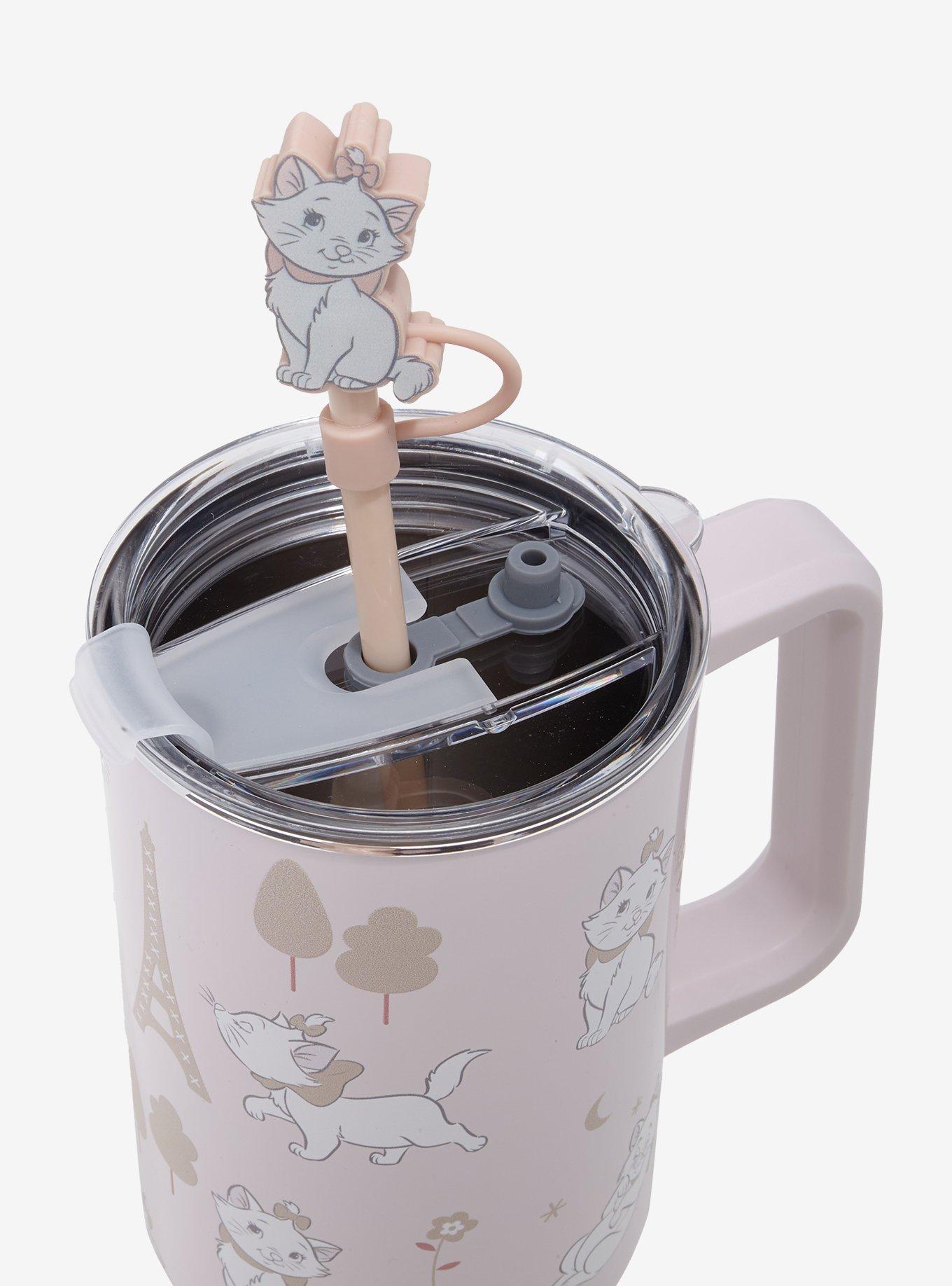 Vaso de acero con asa y bombilla de Marie
