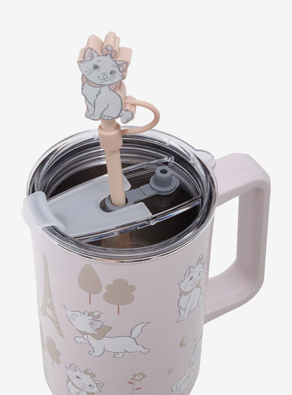 Vaso de acero con asa y bombilla de Marie
