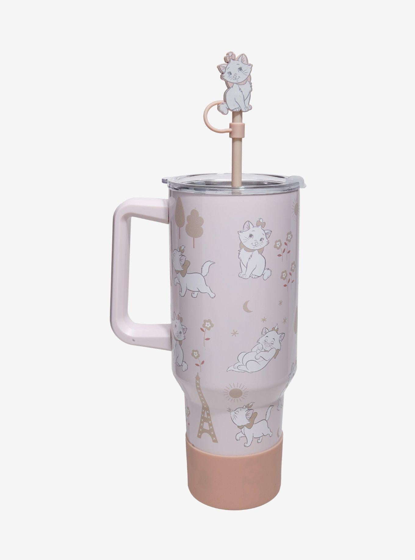 Vaso de acero con asa y bombilla de Marie