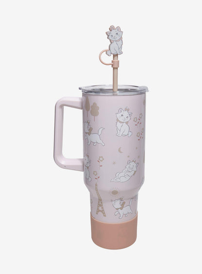 Vaso de acero con asa y bombilla de Marie