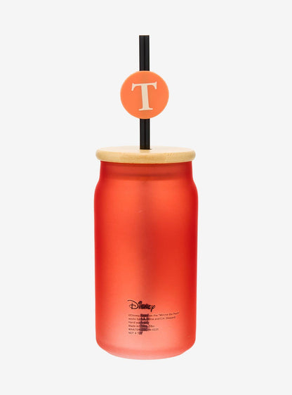 Vaso de vidrio con bombilla Tigger de Winnie the Pooh