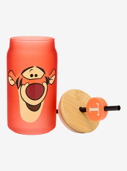 Vaso de vidrio con bombilla Tigger de Winnie the Pooh
