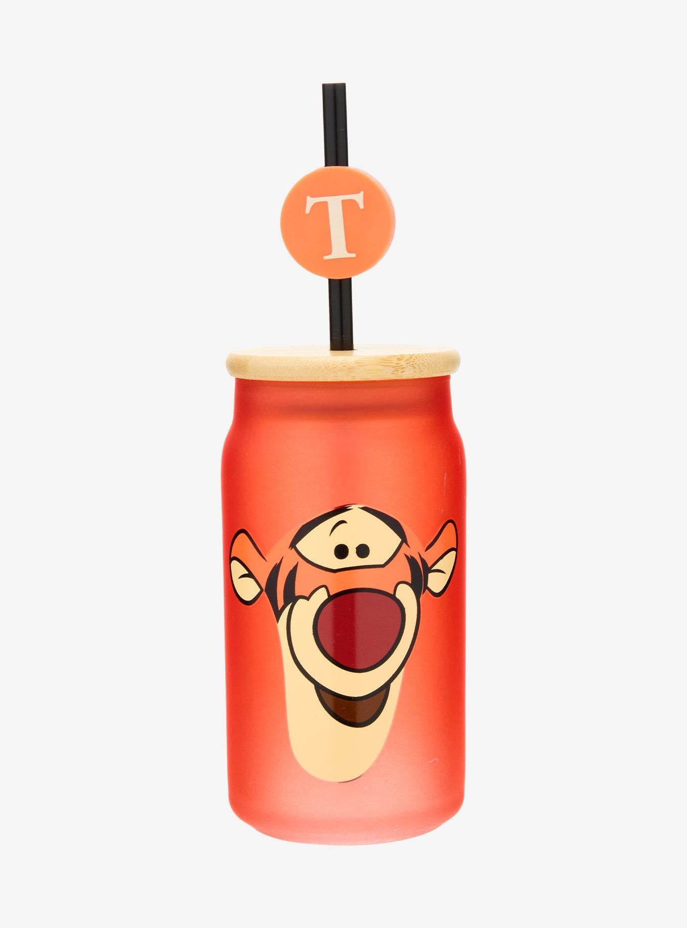 Vaso de vidrio con bombilla Tigger de Winnie the Pooh