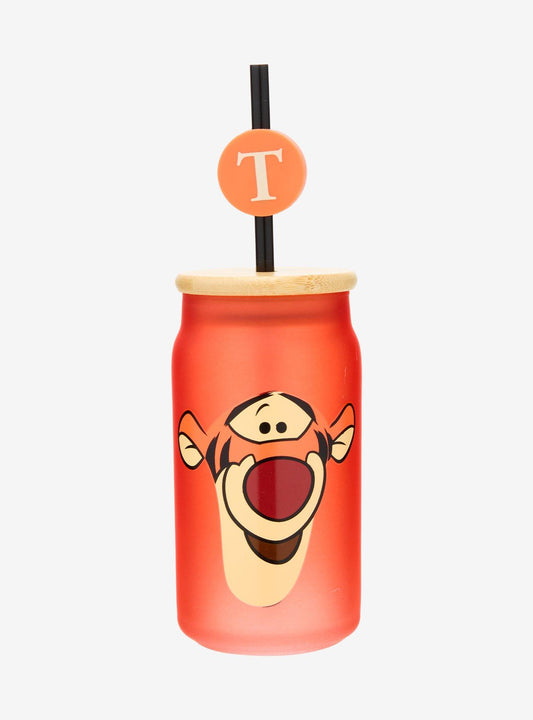 Vaso de vidrio con bombilla Tigger de Winnie the Pooh