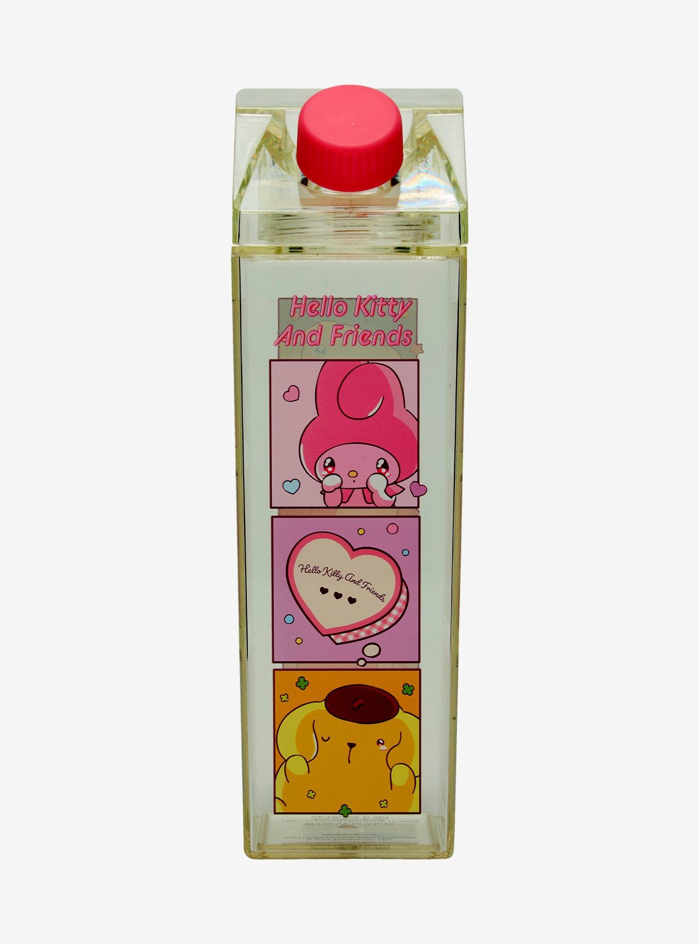 Botella de agua tipo caja de leche Hello Kitty