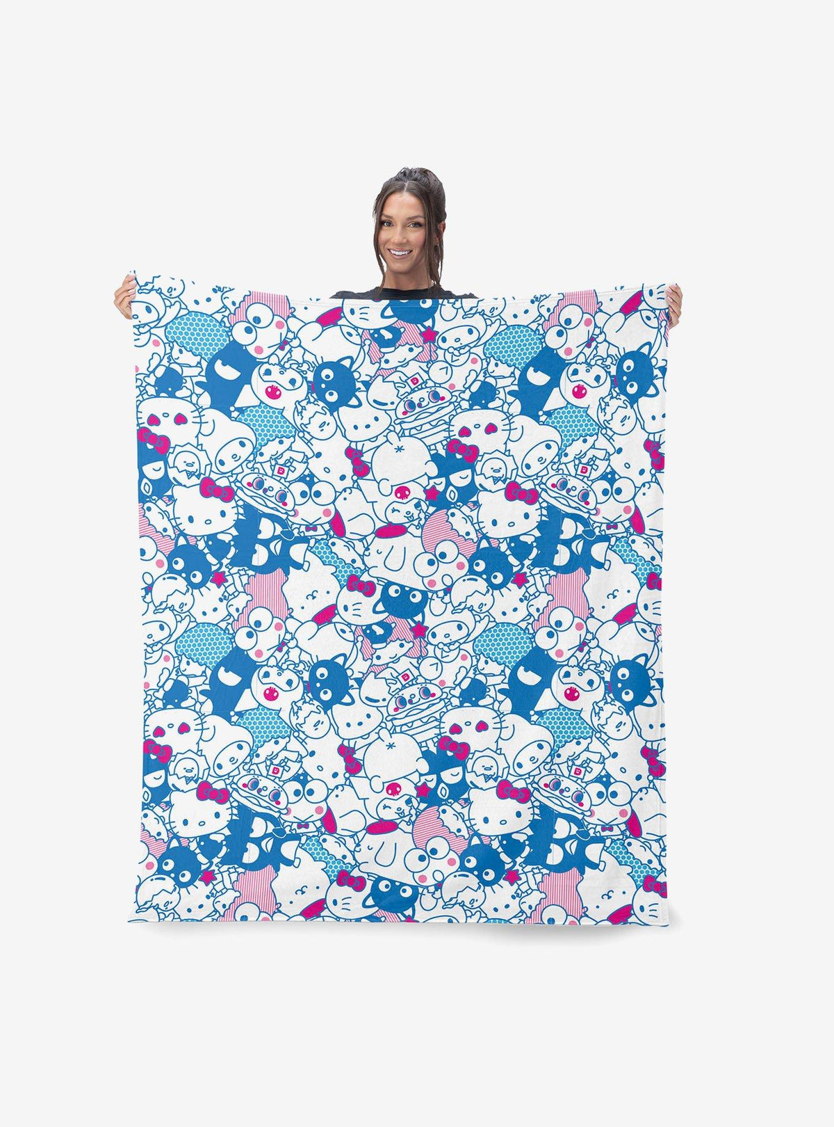 Manta de tacto sedoso Hello Kitty & Friends