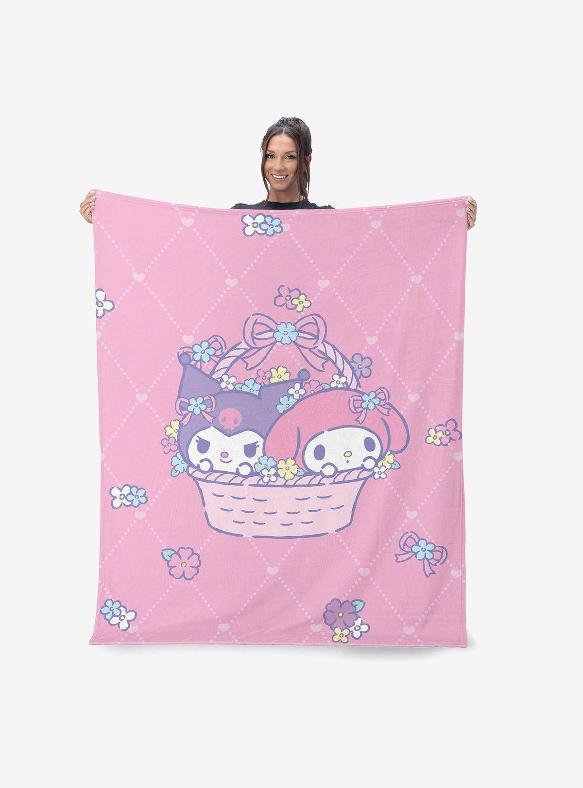 Manta de tacto sedoso My Melody y Kuromi