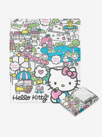 Manta de tacto sedoso Hello Kitty en la ciudad
