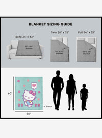 Manta de tacto sedoso Hello Kitty Flores en caída