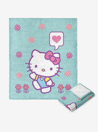 Manta de tacto sedoso Hello Kitty Flores en caída