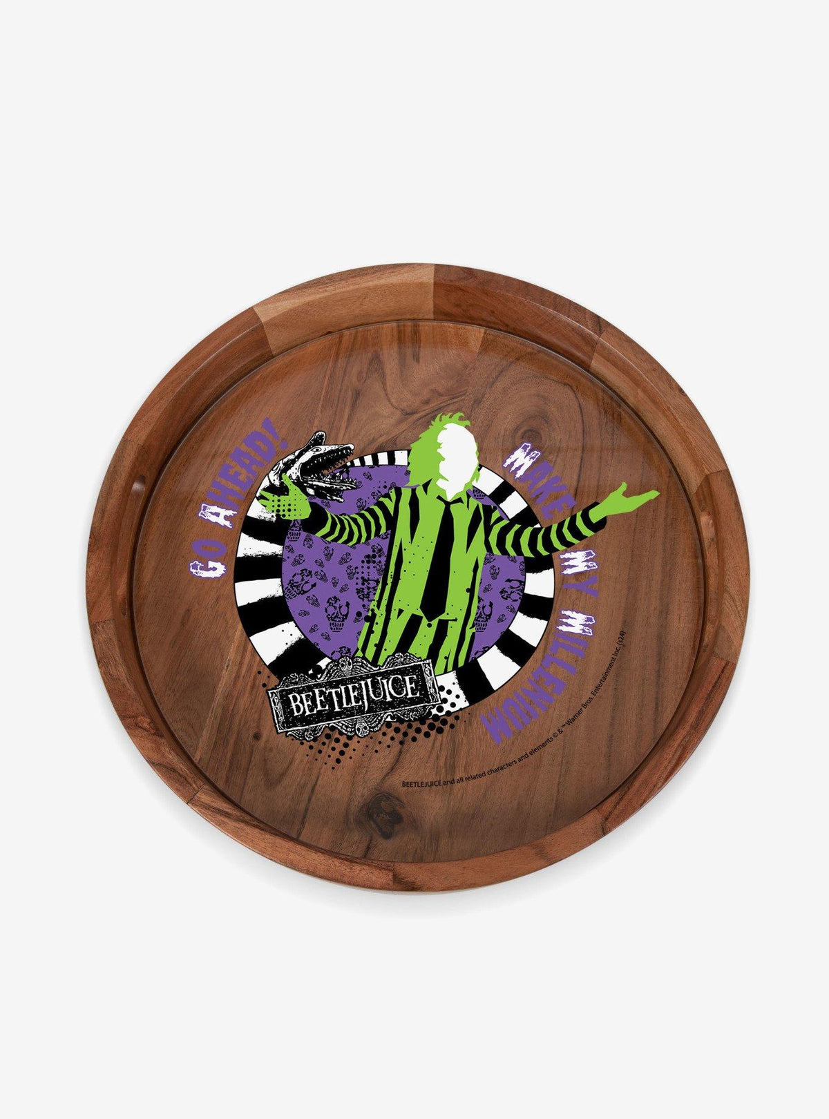 Bandeja Beetlejuice con inserto de vidrio