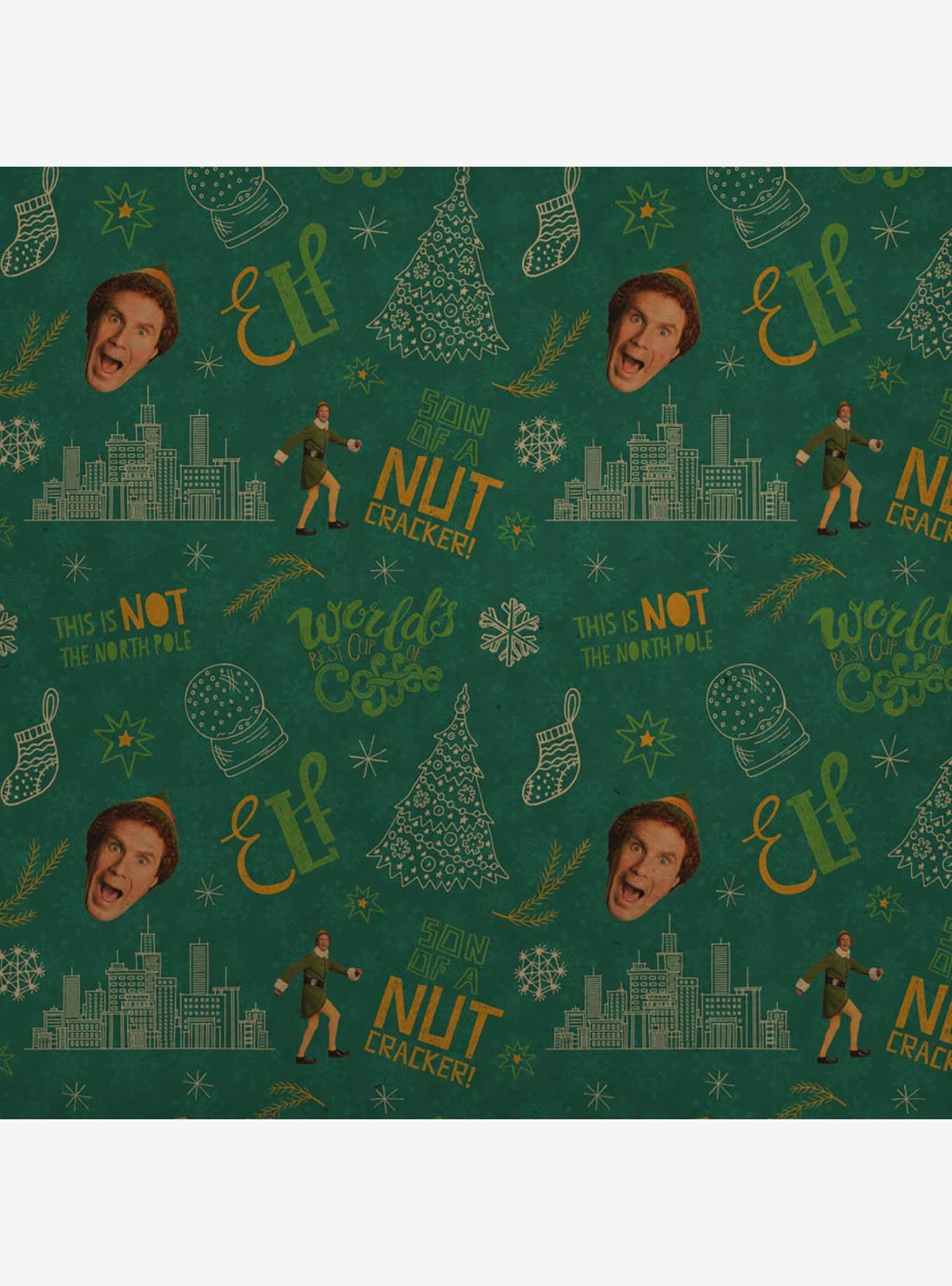Papel de regalo con diseño de Elf