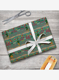 Papel de regalo navideño de Elf