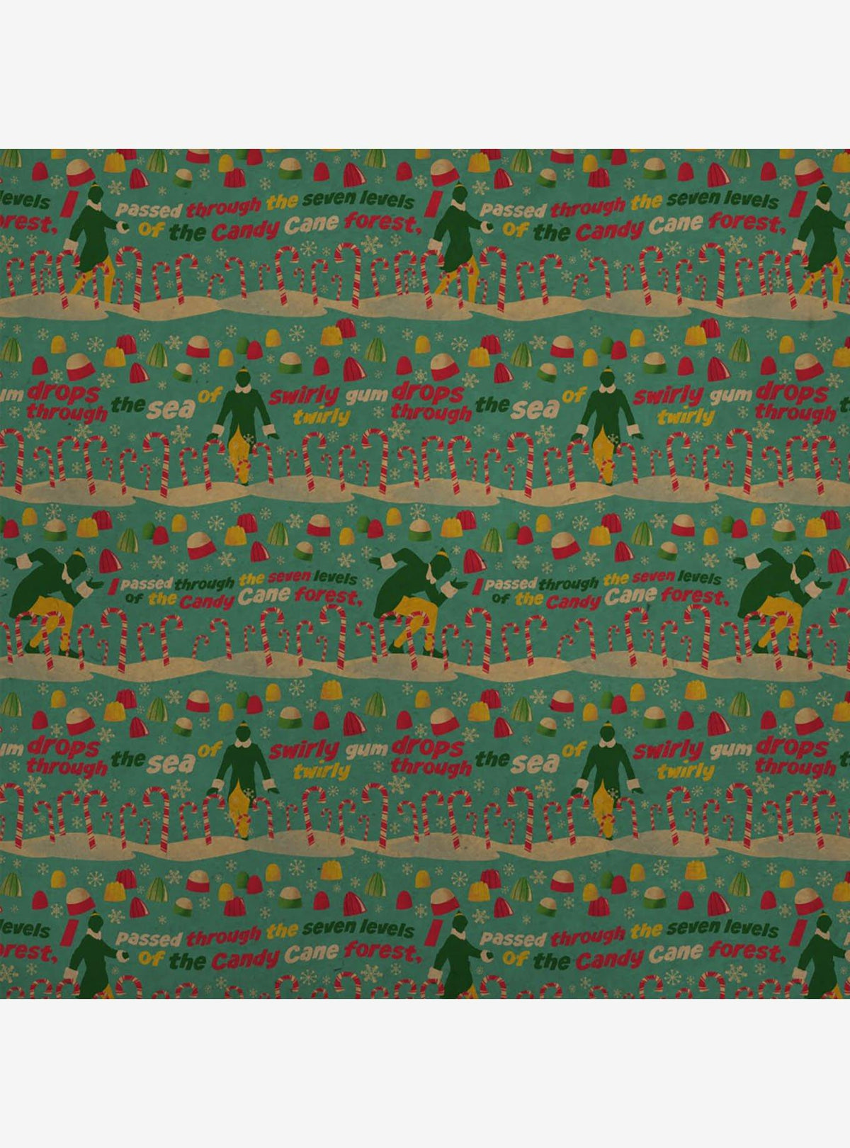 Papel de regalo navideño de Elf