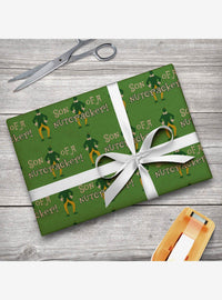 Papel de regalo kraft Elf: ¡Hijo de un cascanueces!
