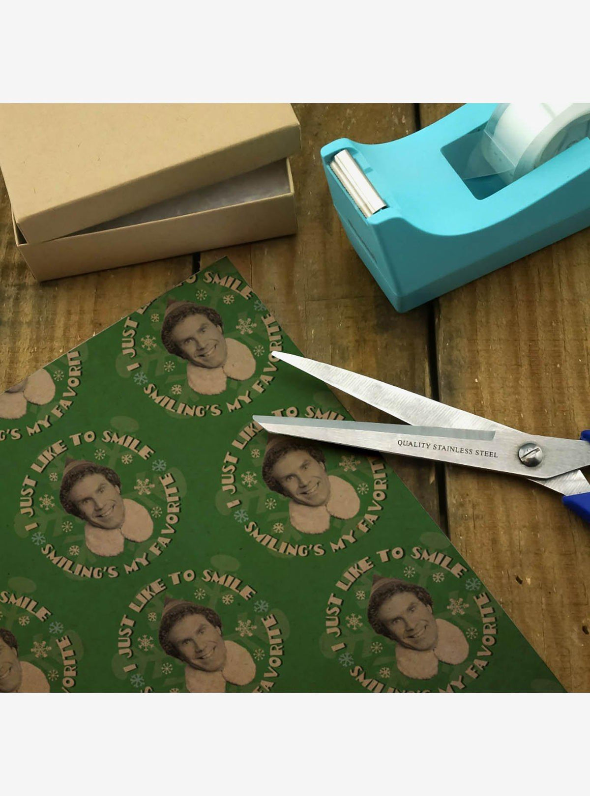 Papel de regalo kraft de Elf