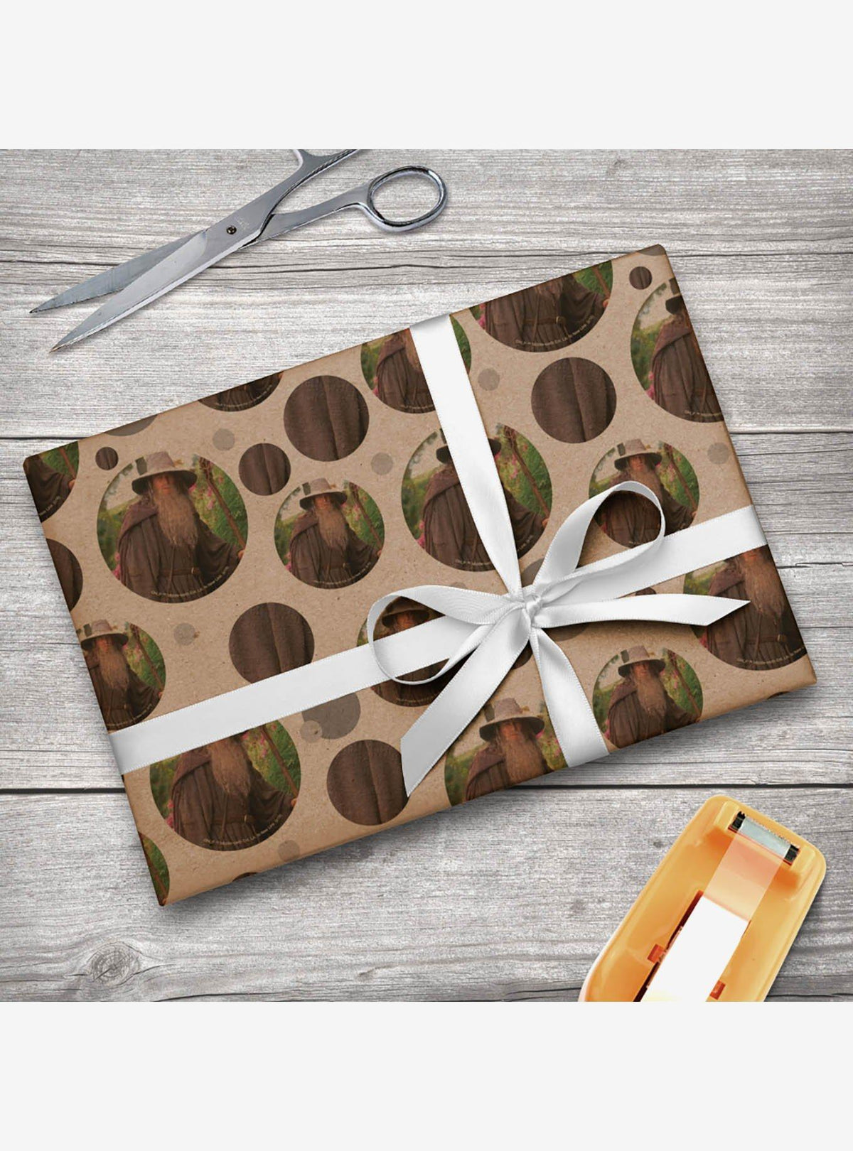 Papel kraft de regalo de Gandalf the Grey
