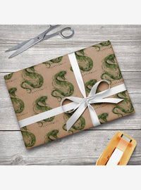 Papel de regalo Harry Potter, escudo de Slytherin