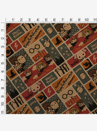 Papel de regalo kraft chibi de Harry Potter
