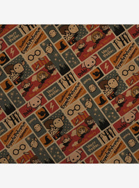 Papel de regalo kraft chibi de Harry Potter