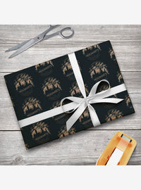 Papel de regalo kraft Harry Potter: Hogwarts en Navidad