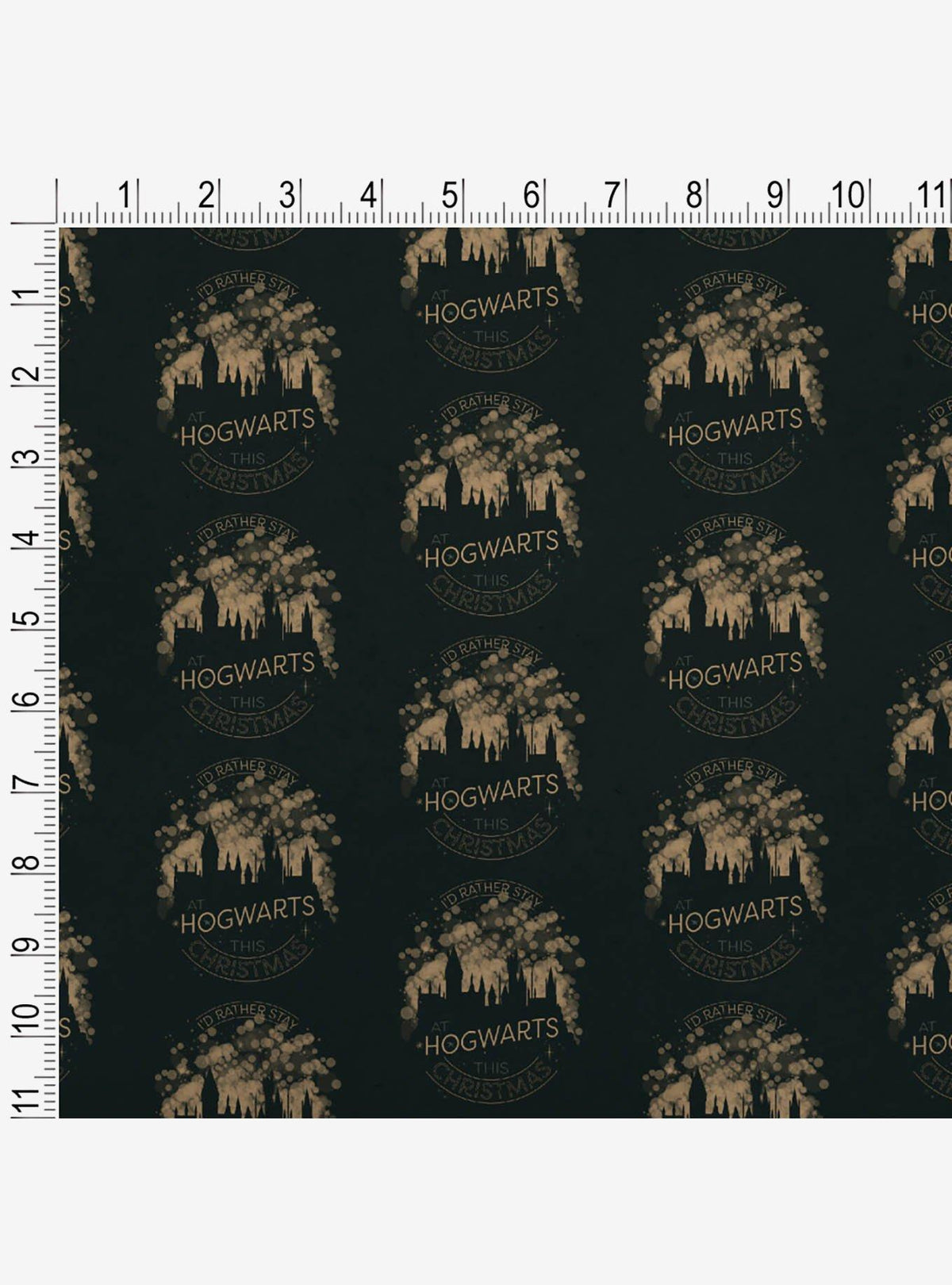 Papel de regalo kraft Harry Potter: Hogwarts en Navidad