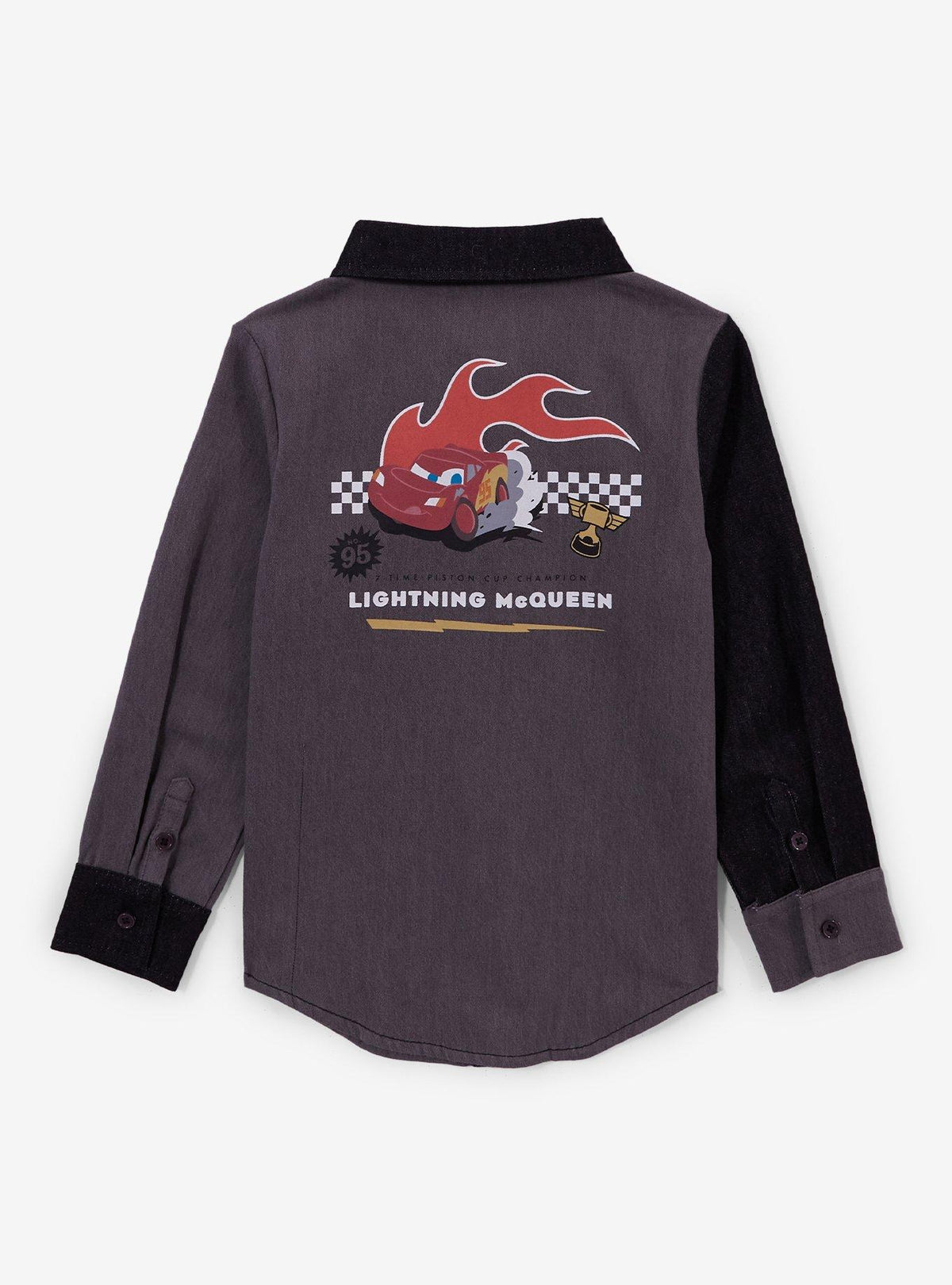 Camisa manga larga Cars Lightning McQueen con llamas