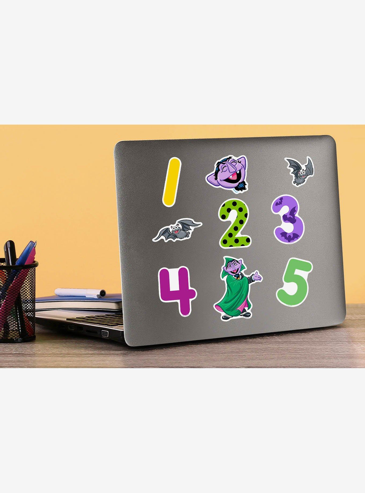 Set de 100 stickers troquelados de Count von Count